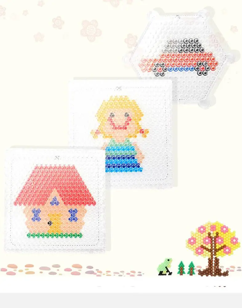 Water Fuse Beads Kit 24 Colors 3000 Beads, Refill Kit Compatible Magic Water Sticky Beads Art Crafts Toys for Kids