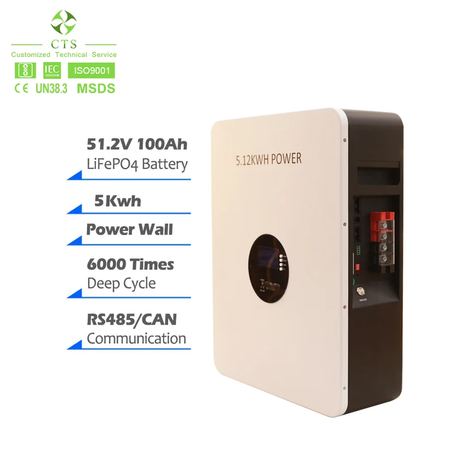 CTS Wall Mounted Battery 48V 100Ah 200Ah Lithium Battery for Home Solar Energy Battery System
