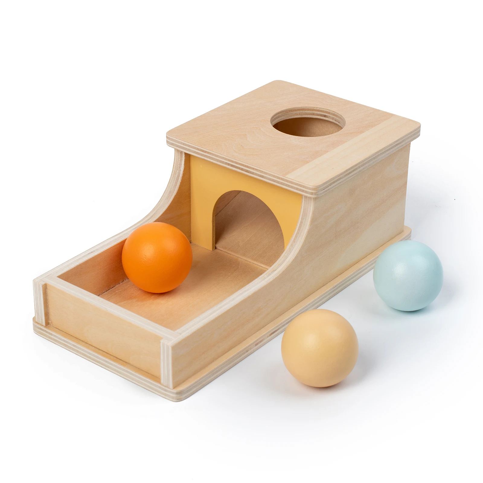 Montessori wooden permanent target box for early childhood education toys