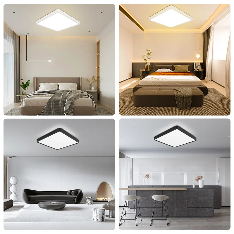 Wide Voltage Remote Control Wifi Backlit rgbcw Surface Mounted Side Glow Led Ceiling Light,Ceiling Light,Smart home light