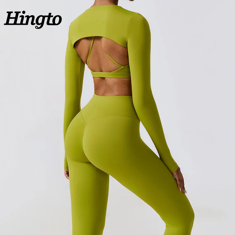 Long Sleeve Active Wear Custom Fitness Apparel Custom Logo Women Sport Gym Fitness Sets 2 Piece Sexy Gym Fitness Yoga Set