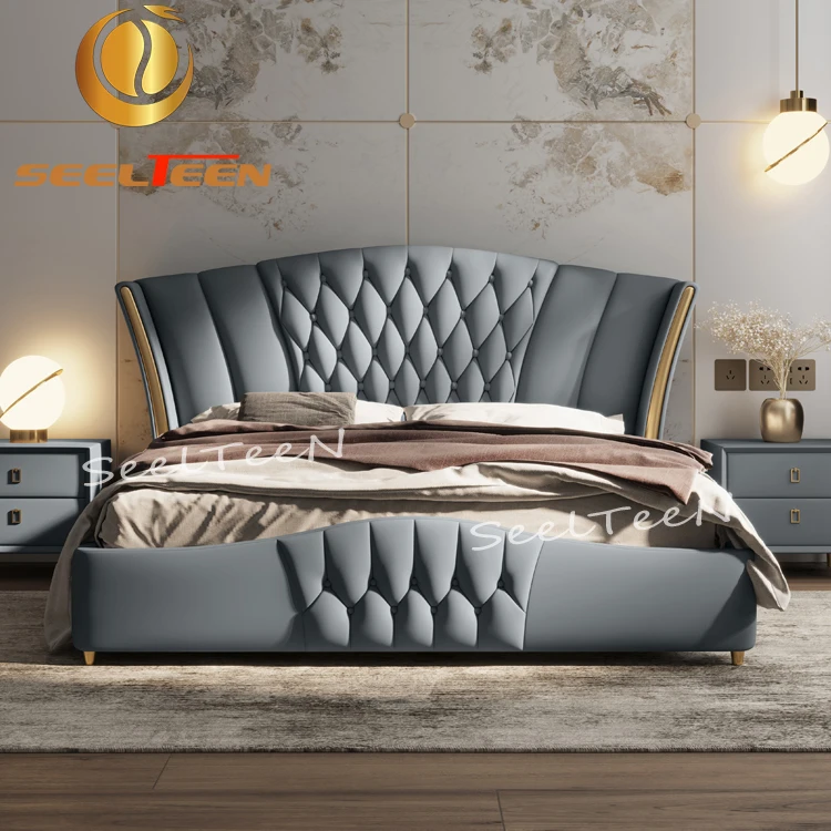 Designs Luxury Solid Wood Hotel Furniture 5 Star Master King Size Bedroom Set