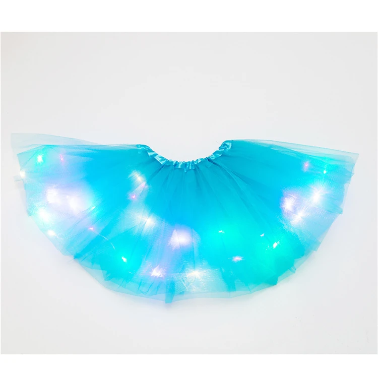 High quality hot sale Cute girl show dress Girls led light skirt Luminous star ballet skirt