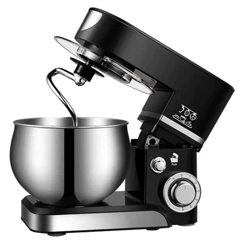 1200W 6-Speed Tilt-Head Stand Food Mixer Dough Mixer with Stainless Steel Bowl, Dough Hook, Mixing Beater
