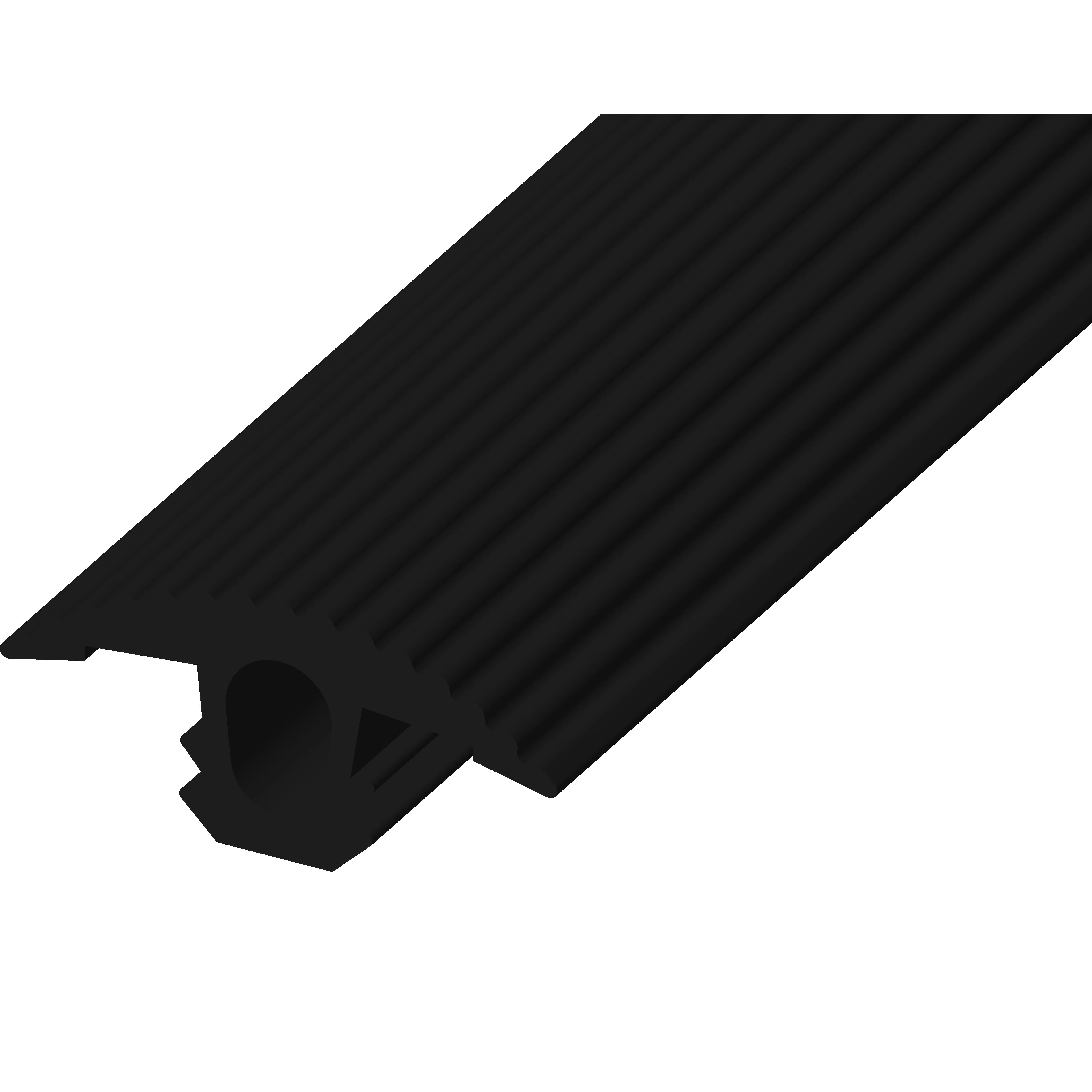 Black PVC rubber T slot cover seal strips for 4040 4545 aluminum profile accessories