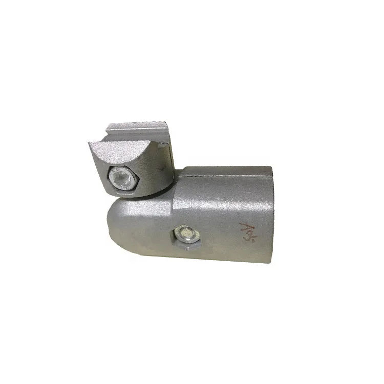 
Metal tube fittings round silver anodized 90 degree movable outer joint connector aluminium pipe joints 