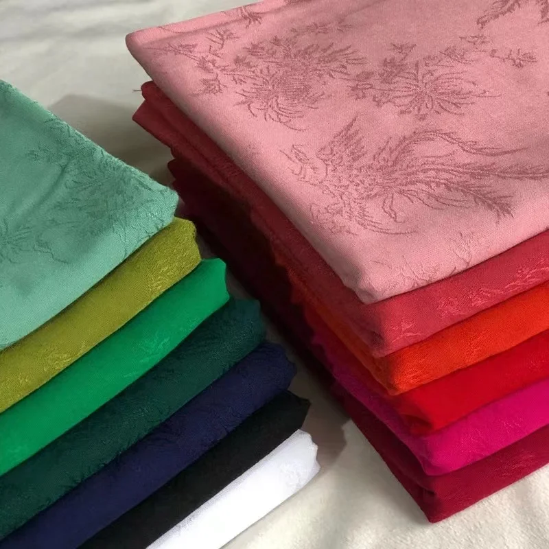 High Density Jacquard Cloth Summer Cotton Linen Clothing Fabric Antique Jacquard Dark Pattern Hanfu Dress Shirt