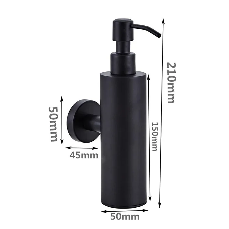 Luxury Hotel Stainless Steel Self Adhesive Hand Wash Soap Shampoo Dispenser Wall Mount For Soap Dispenser Liquid