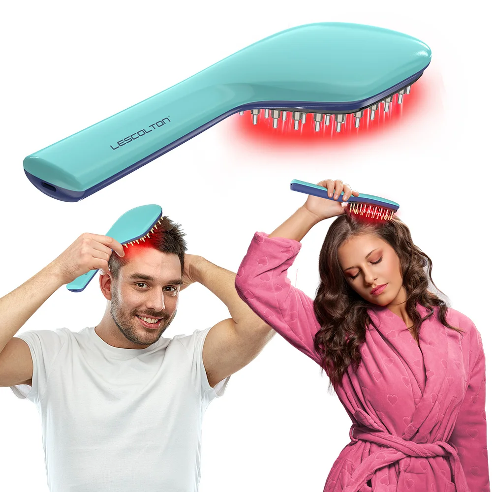 Lescolton Electric Red Light Ionic Scalp Care Laser Vibration Massage Applicator Hair Growth Head Massager Comb For Men Woman