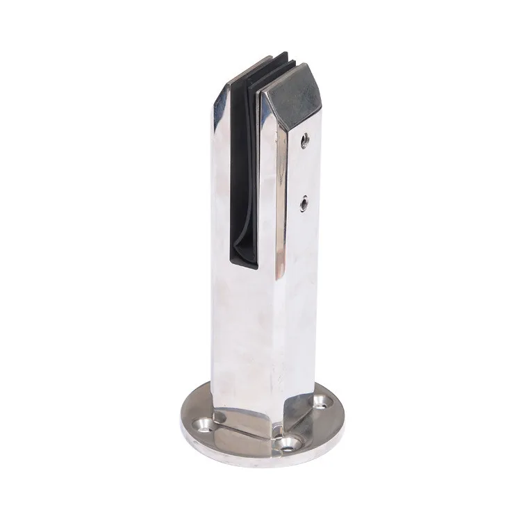 HYQY Manufacturer Low Price Stainless Steel Side Mount Round Square Glass Support Standoff Spigot for Balcony Stair Pool