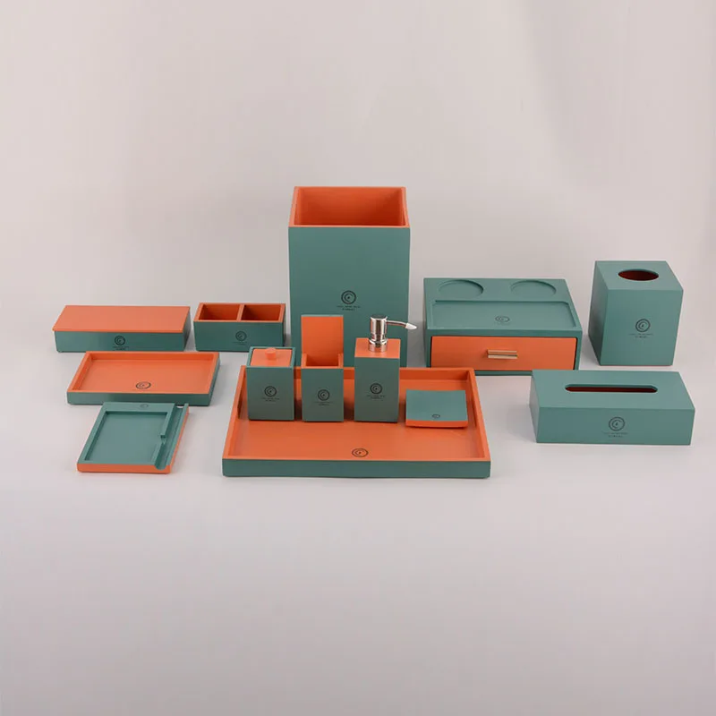 Luxury Bath Accessory Bathroom Furniture Natural Resin Bathroom Accessories Items for home and hotel