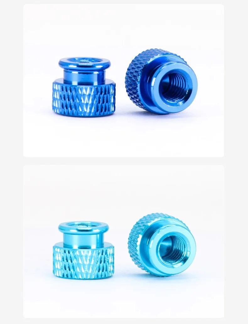 Colorful Aluminum Thumb Nut Flange Nut Step Flat Knurled Thumb Nut M3 M4 M5