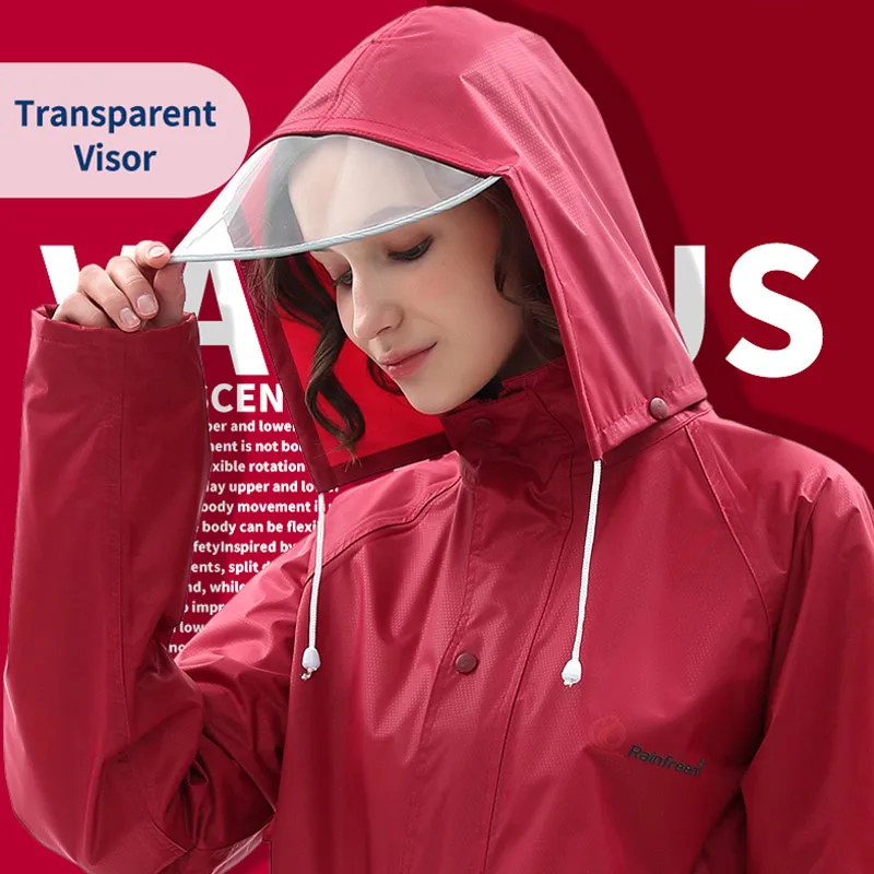 Rainfreem  waterproof polyester rain jacket  rain coat waterproof for men raincoat outdoor raincoat