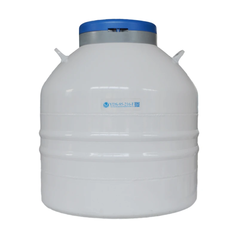 95- 175L Aluminum Liquid Nitrogen Tank  Square Racks Storage Biological Liquid Nitrogen Container