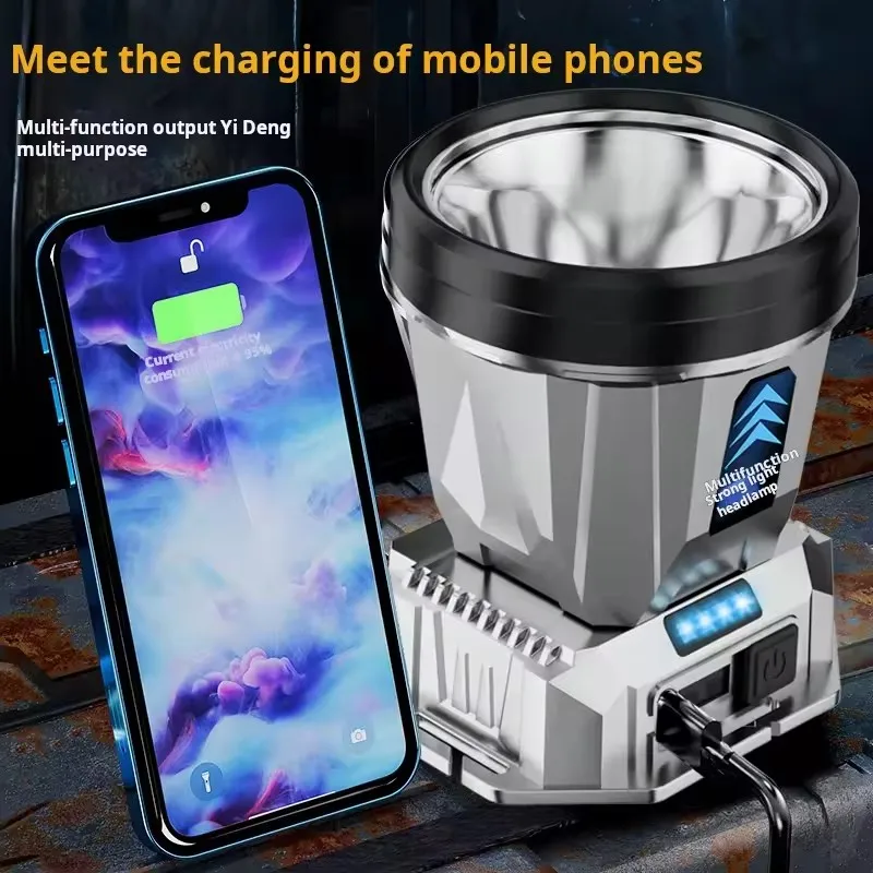 Wholesale 1000m USB rechargeable portable bright light multifunction Rechargeable Waterproof LED head-mounted flashlight