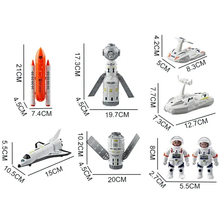 Educational Assembled Toys Spacecraft Astronaut Figures Shuttle Rocket Ejection Space Station Space Toys For Kid