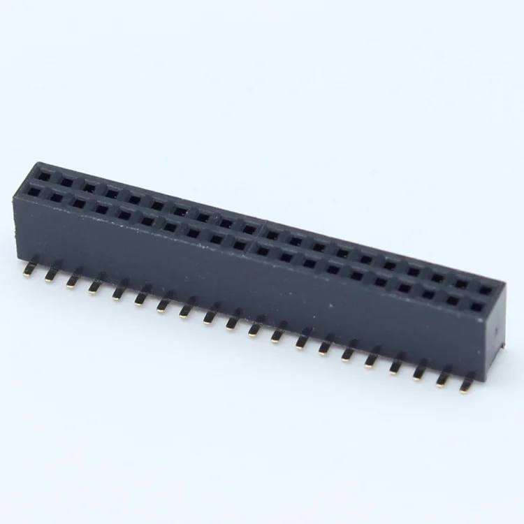 High Quality 20pin 2.54mm Pitch 8 Pin 1.0mm 90 Smd Double Rows 1.27mm Smt 2x20 Female Header