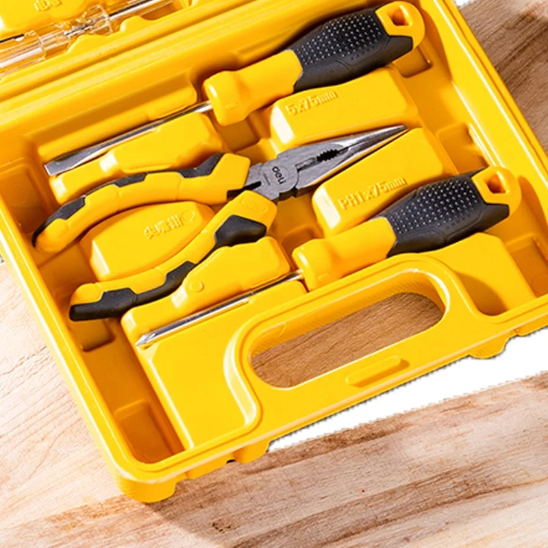 8 Pcs Tool Sets General Household Hand Tool Kit Vde Insulated Household Repair Tool with Plastic Toolbox Storage Case