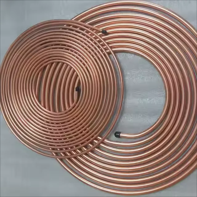 Factory Price Copper Tube Pancake Coil 0.9mm 1mm ASTM C11000 Copper Pipe for Air Conditioner