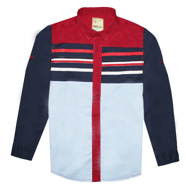 
Model Number 3A271546A New Fashionable Daily Wear Casual Boys Shirt Casual Long Sleeve 