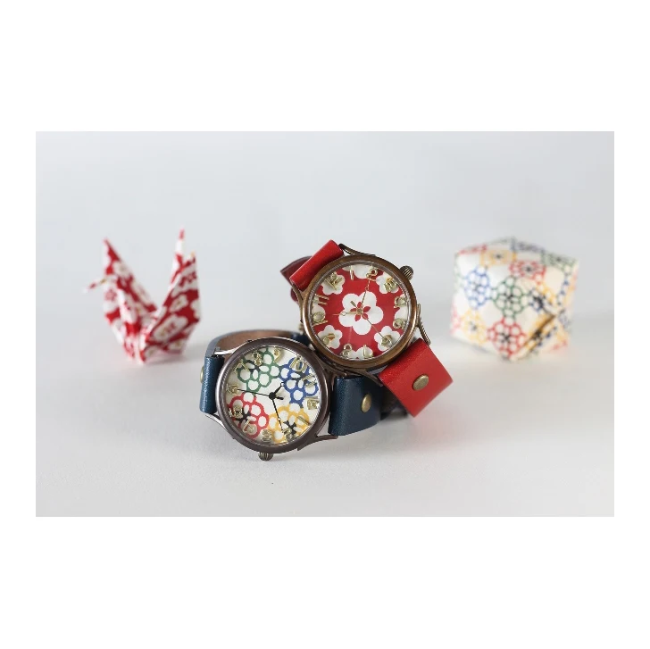 Reasonable price japan custom culture colorful leather watch