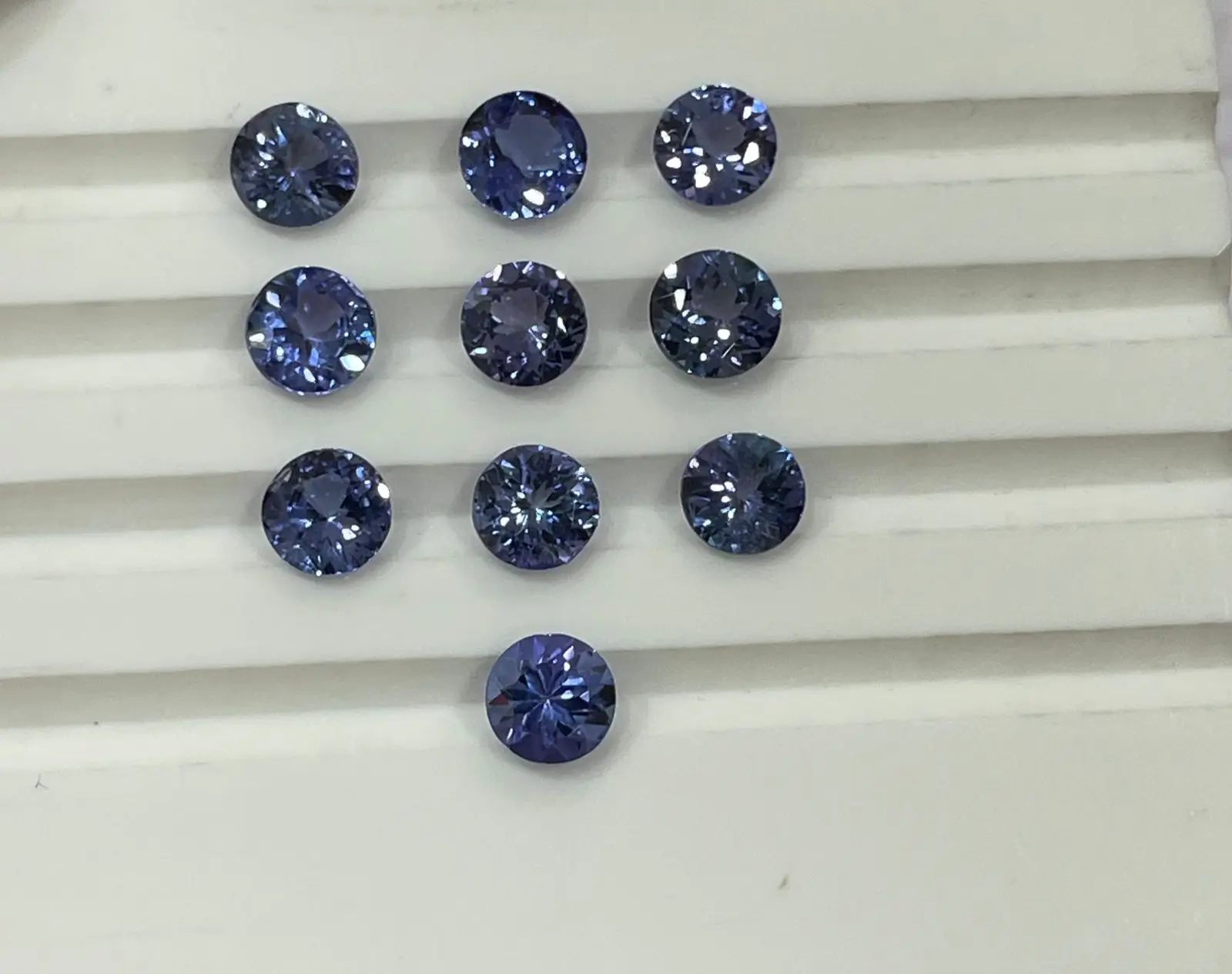 Natural Tanzanite Gemstone Loose Calibrated Brilliant Cut Rounds Tanzanite Gemstone Handmade Bulk Product