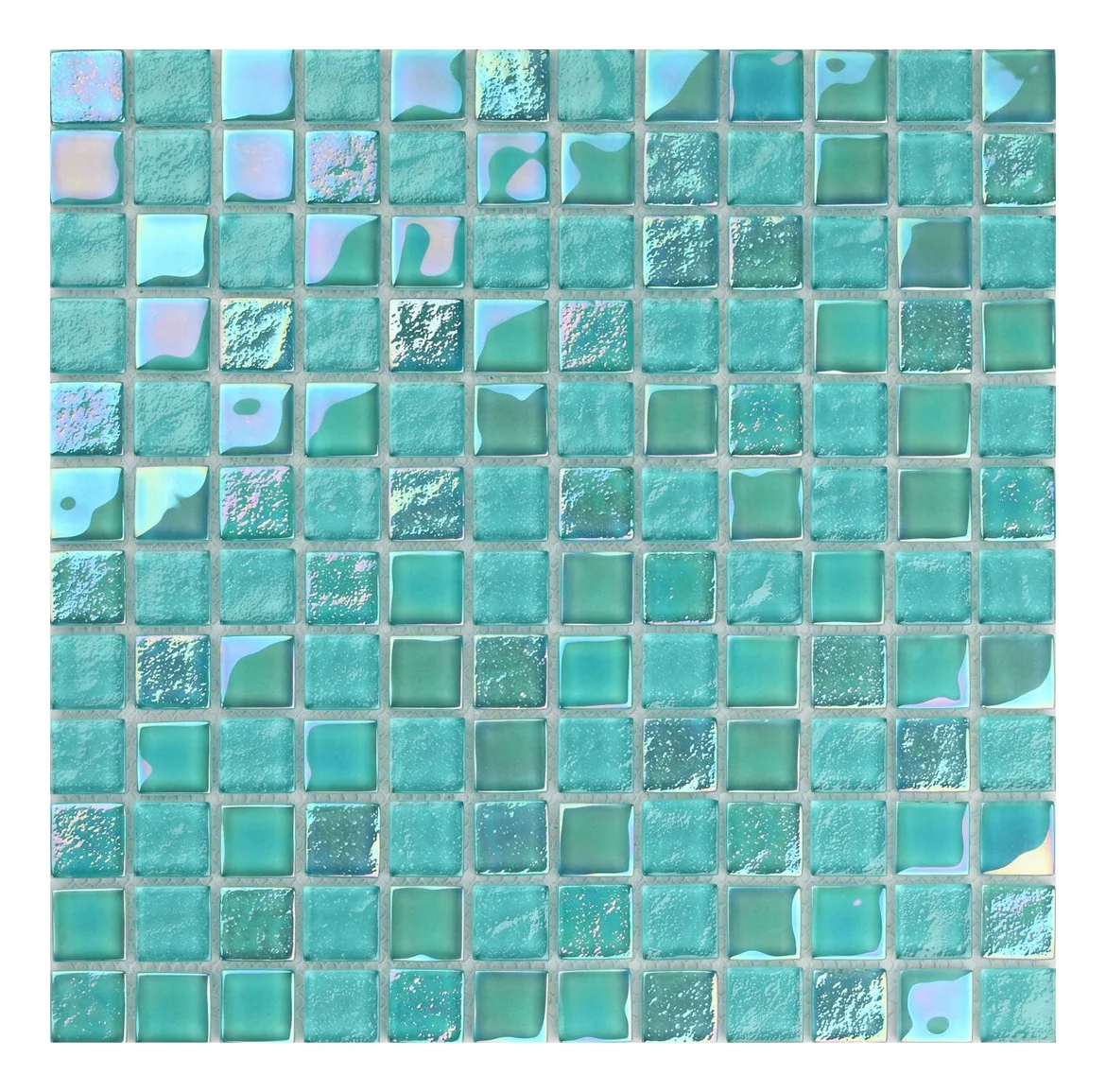 Chinese Supplier Green Glass Mosaic Series Mixed Rectangle Swimming Pool Glass Mosaic Custom mosaics with irregular shapes