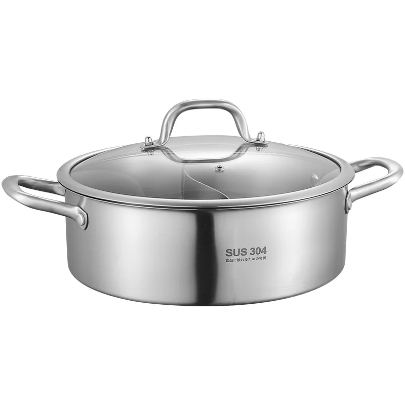 Stainless Steel 304 Hot Pot clear Soup Pot Duck Hot Pot