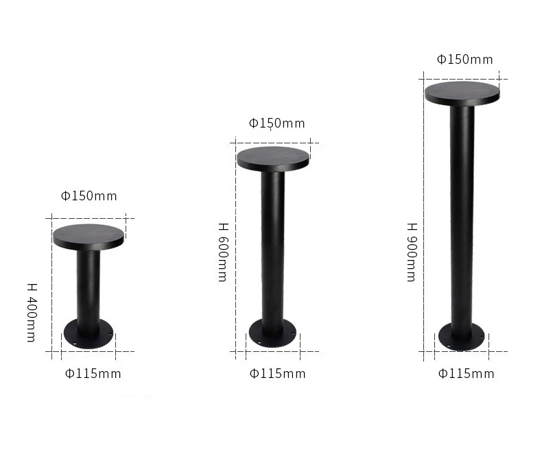 Exterior Waterproof Lawn Garden Lamp Villa Light Community Park Led Bollard Aisle Landscape Street