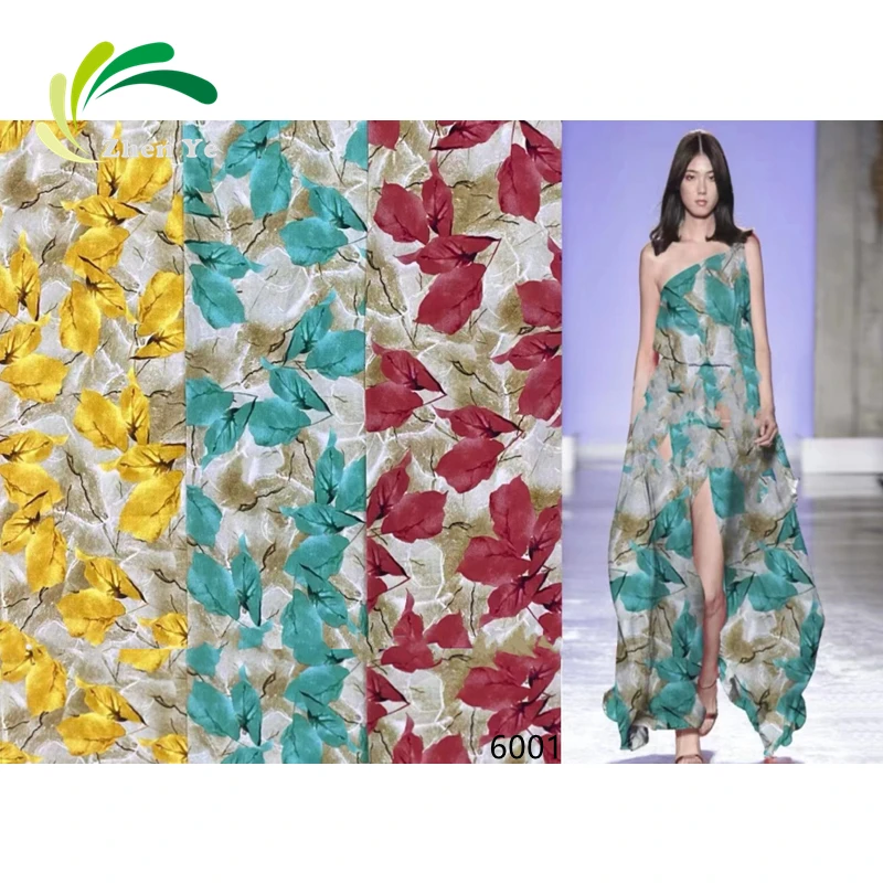 Factory wholesale floral pattern 100% rayon digital printed fabric for dress garment