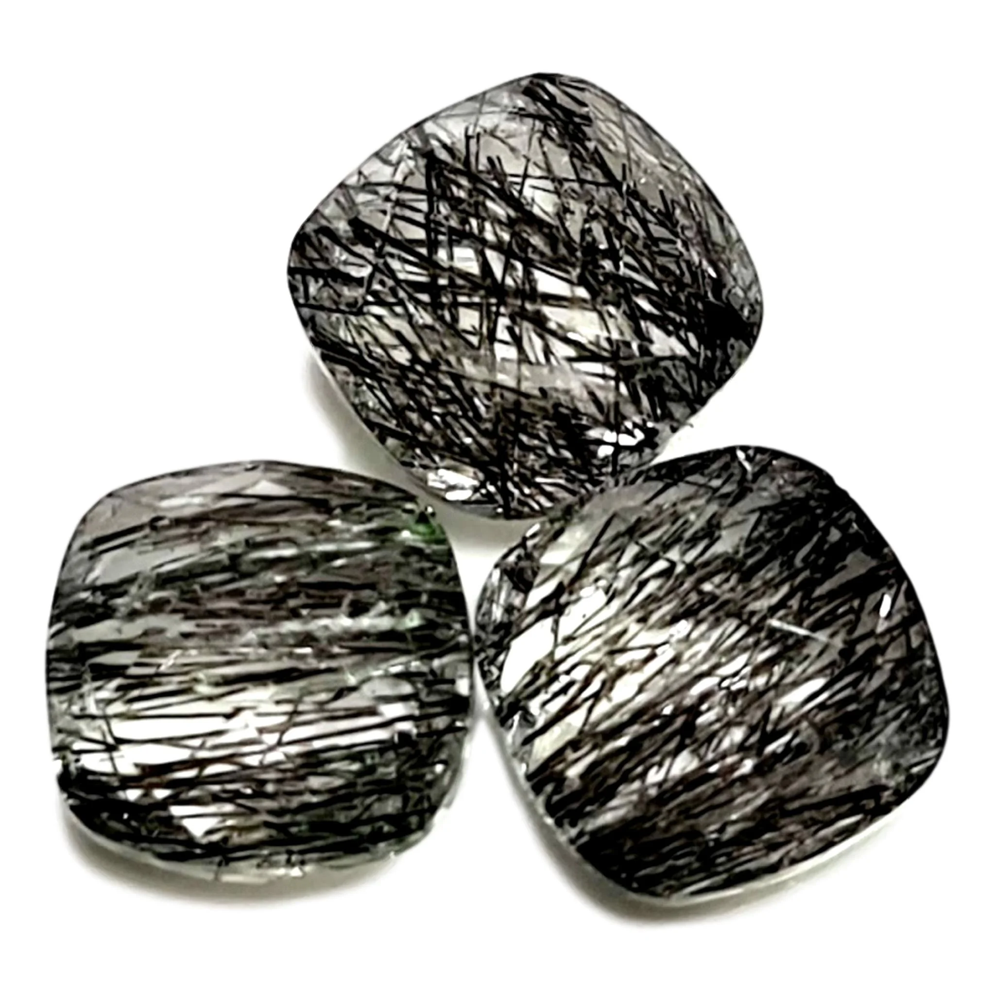 
 Подушка briolette огранка черный рутил драгоценный камень  