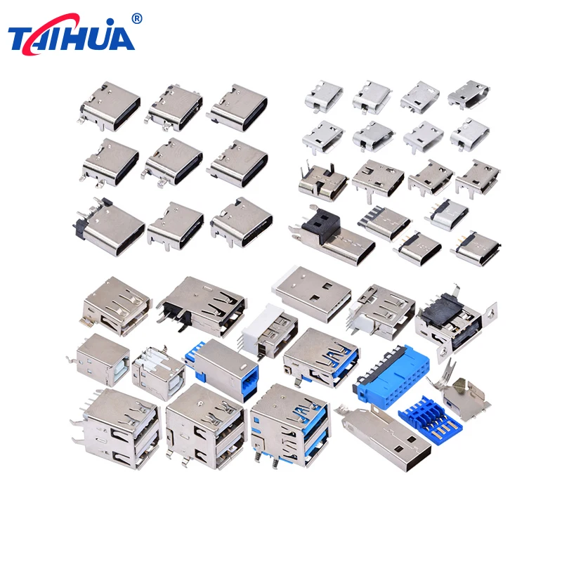Usb-разъемы для зарядки usb type-a папа AM AF SMT DIP передача данных быстрая зарядка Разъемы 2 0