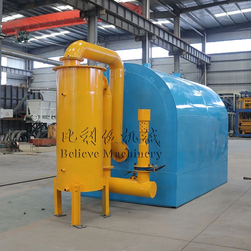 High-Capacity Wood Log Biomass Barbecue Charcoal Making Machine horizontal carbonized furnace