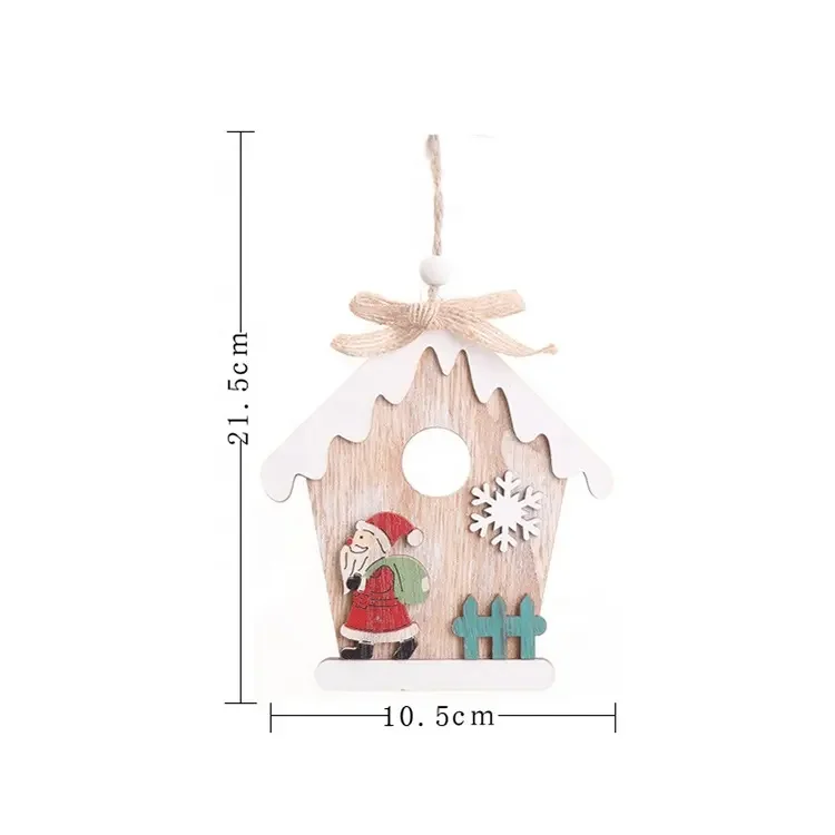 New Design MDF Wooden Crafts Hanging Christmas Tree Pendant with Painted Letters for Home Decoration on Christmas Day