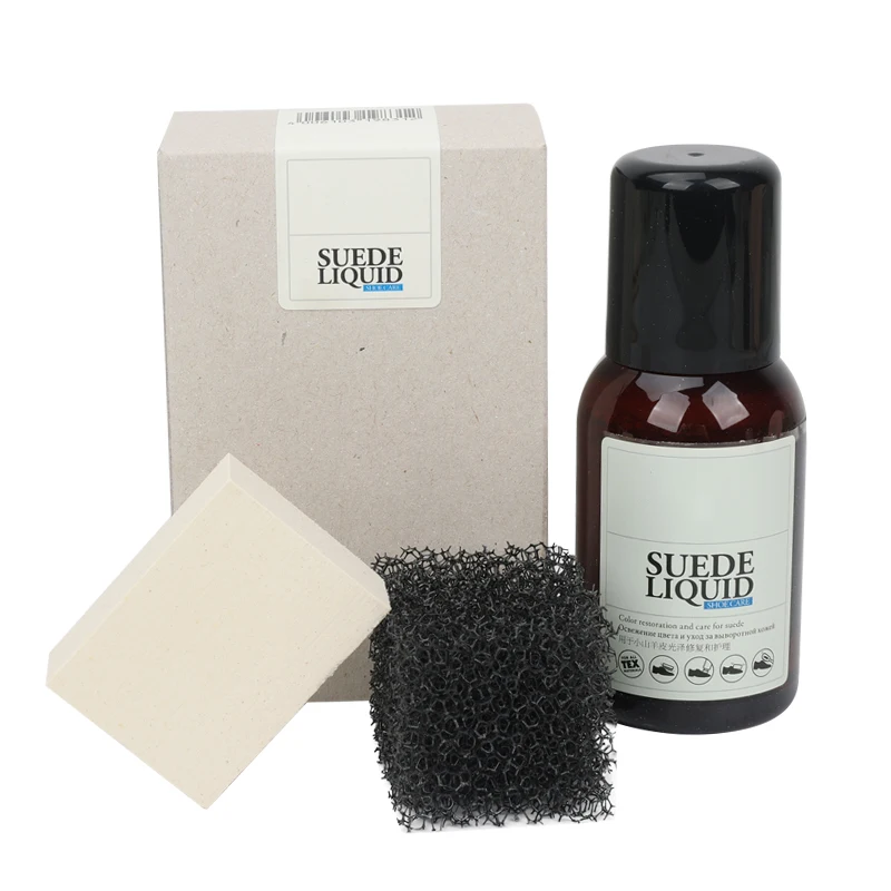 Factory Wholesale Custom Brand Shoe Cleaning  Kit Sneaker cleaning solution Wooden shoe brush Shoe Sponge eraser Set