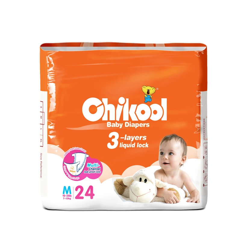 Chikool Ultradry Super Brand Pampars Diapers Baby, Disposable Diapers with Extra Large Elastic Waistband Babies Printed