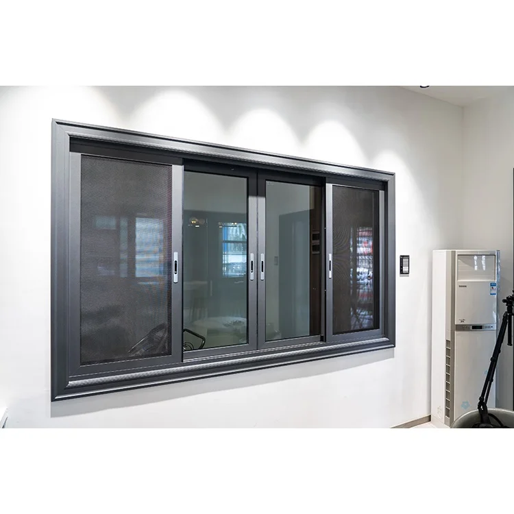 Residential Houses Modern Aluminum Interior Windows Narrow Frames Double Glazed Windows Soundproof Sliding Windows