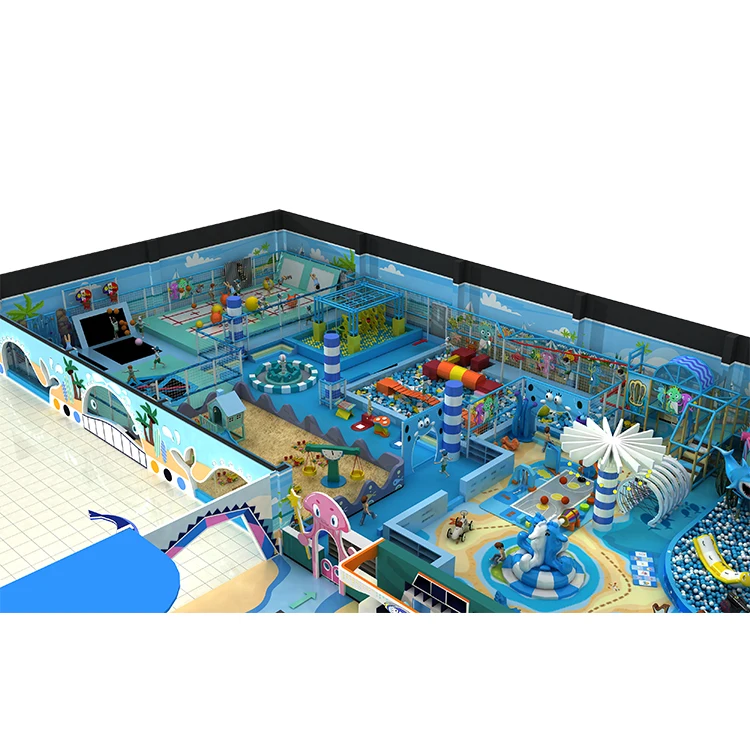Cowboy Naughty Playarea Equipment Large Soft Mini Best Selling Ocean Style Fun Maze Kids Commercial Indoor Playground