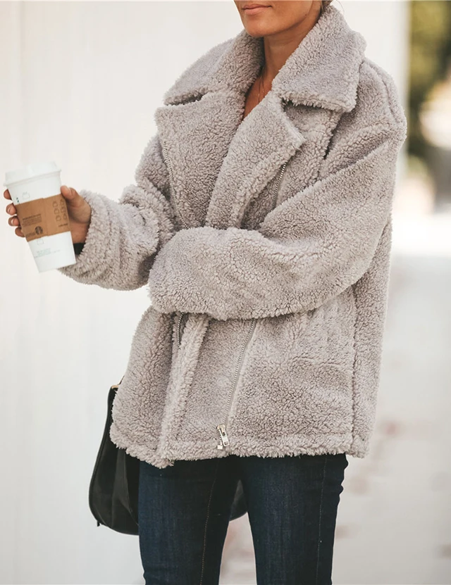 2019 Autumn Fashion Plush Thick Warm Coat Winter Jackets Women Tops Overcoat