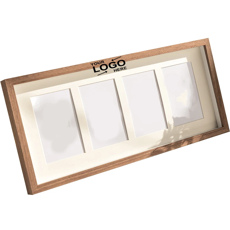 Modern 3 Pictures Wooden Desk Frame Tabletop Display Unique Gifts for Christmas Grandparents Family Friends