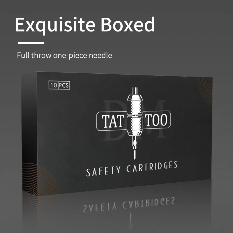 10pcs Cartridge Tattoo Needles Disposable Sterilized Safety Tattoo Cartridge for Cartridge Machines Grips