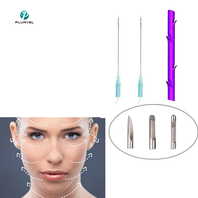 2022 Factory Outlet Absorbable Sterile Pdo Fishbone Thread Pdo Molding Cog Thread L Blunt Cannula 18g100mm For Face Lift Korea