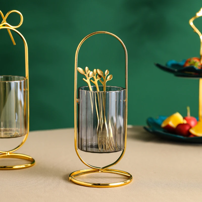 OSBORN light Luxury glass utensil storage holders & racks cutlery fork holder