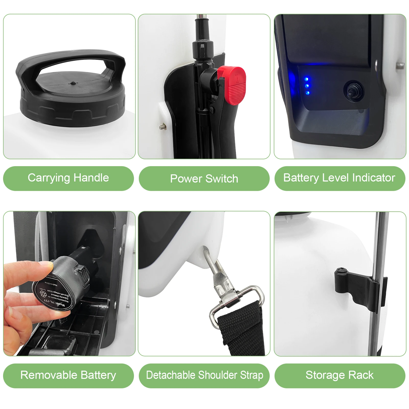 Agricultural Pressure Visible Water Level Line Sprayer 12L 16L Cordless Battery Electric Water Bottle Agricultural Plastic One-b