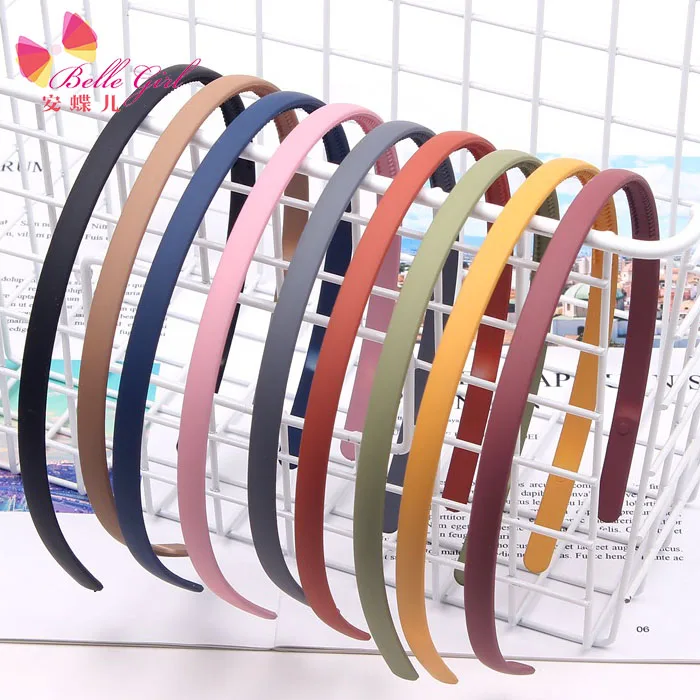 Модная однотонная повязка на голову Alice 8 мм, матовая Тонкая Пластиковая повязка на голову, детские повязки для волос «сделай сам» для маленьких девочек, 2021