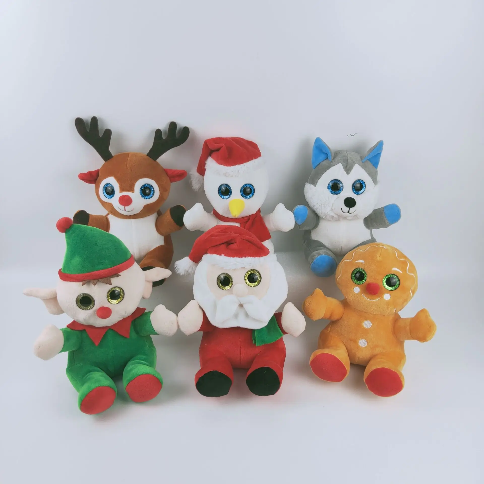Plush green elf toy soft cute elf doll factory Christmas plush stuffed elf