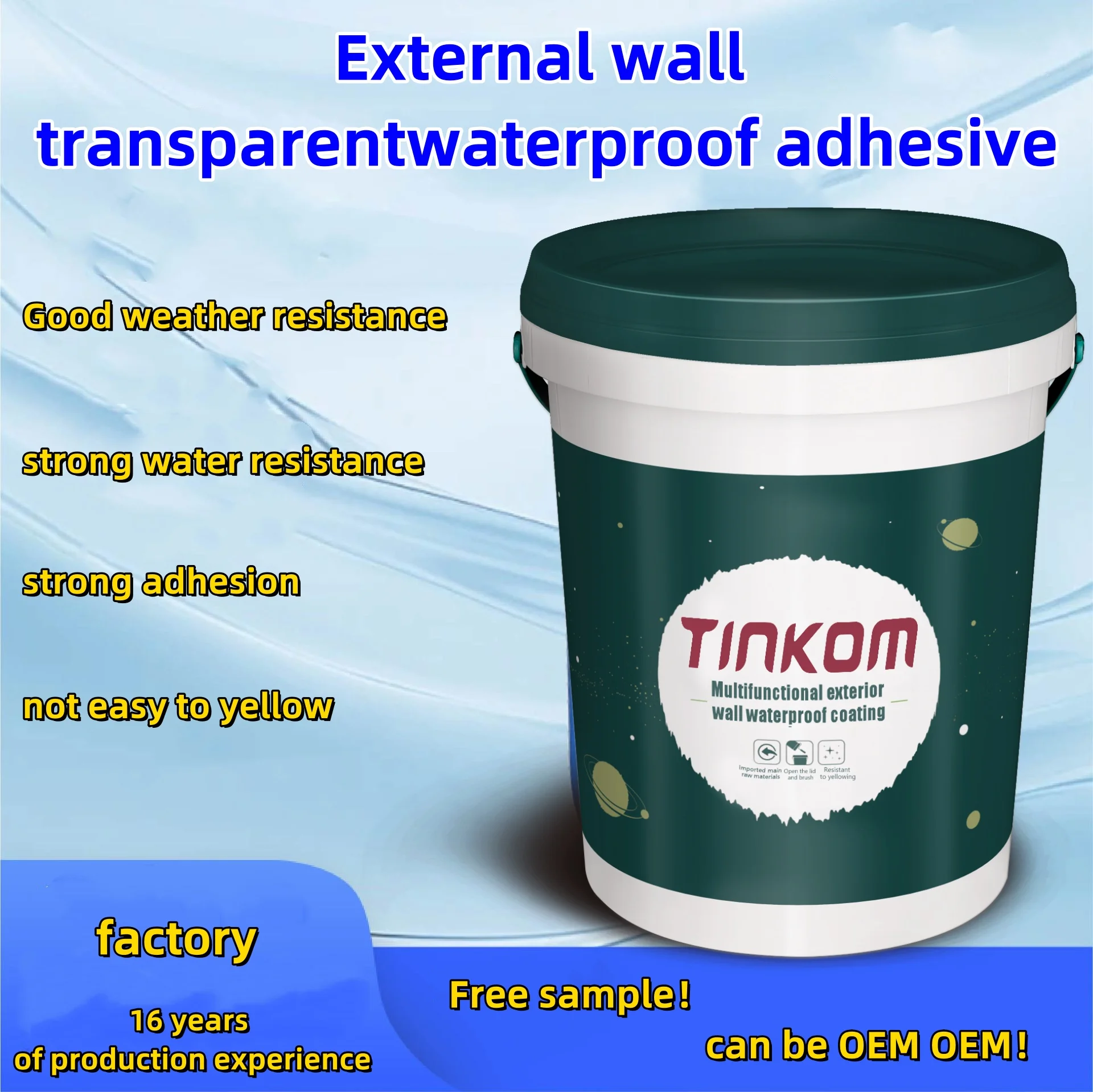 Multifunctional Nano Transparent Waterproof Coating for Exterior Wall