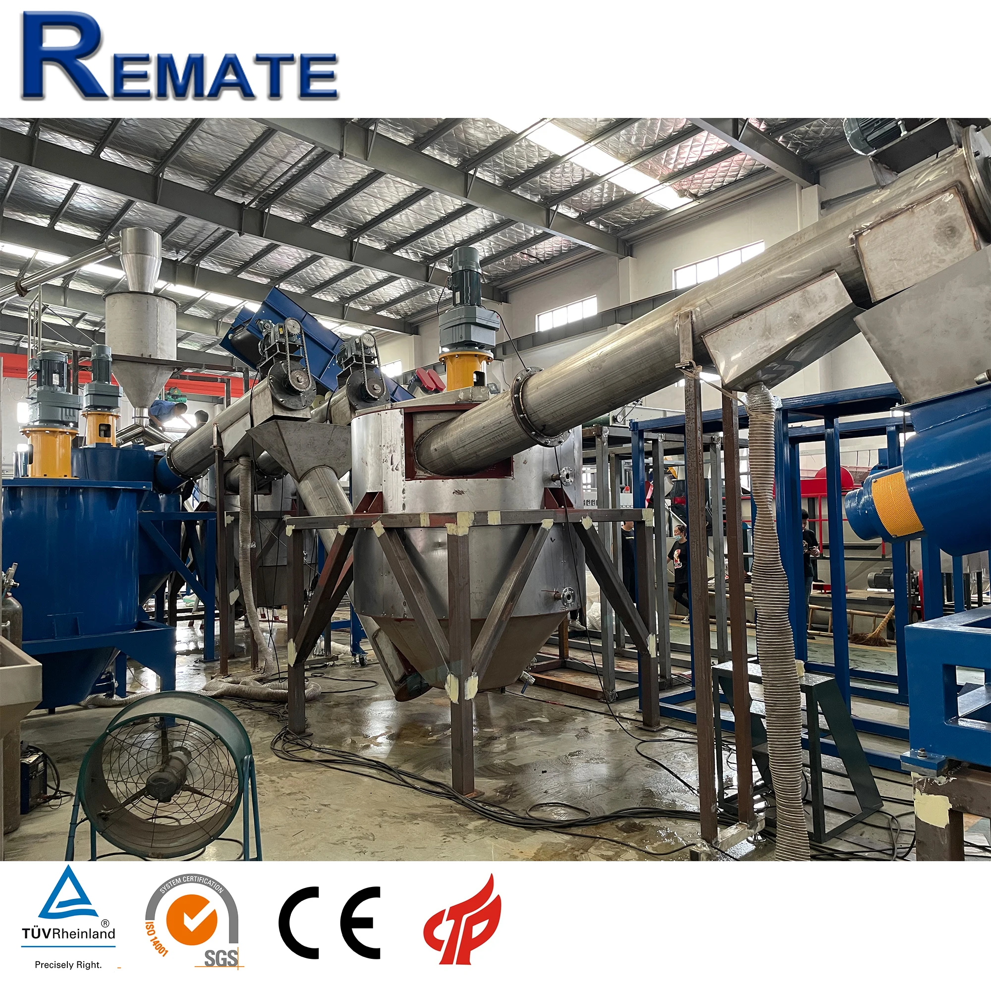 300kg  HDPE fishing line washing line fully automatic plastic recycling machine from remate
