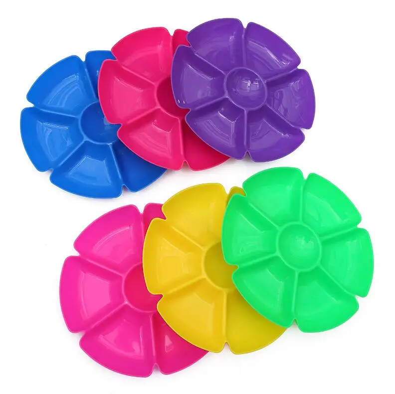 7 Sectional Round Plastic Serving Tray