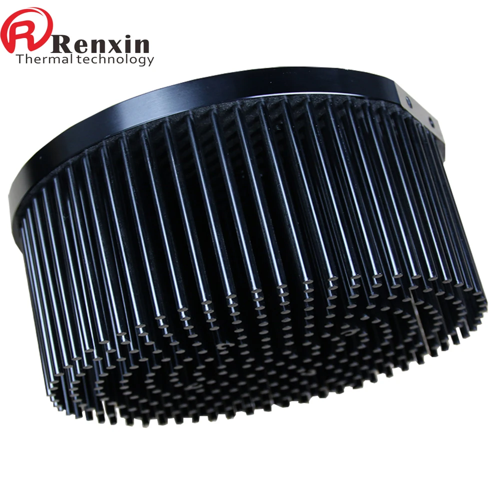 Aluminum Extrusion Pin Fin Heatsink Customized High Quality Cold Forging LED Black Round Aluminum Heat Sink Aluminum Profile